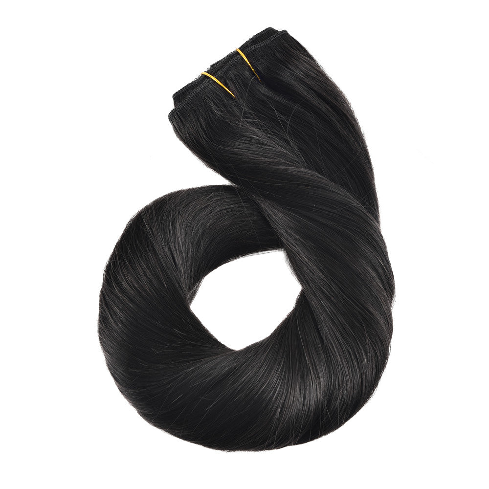 Clip in Hair Extensions Remy Human Hair Clip in Human Hair Natural Straight Clip in Extensions Full Head 7pcs 2.47 oz Long Straight Real Hair